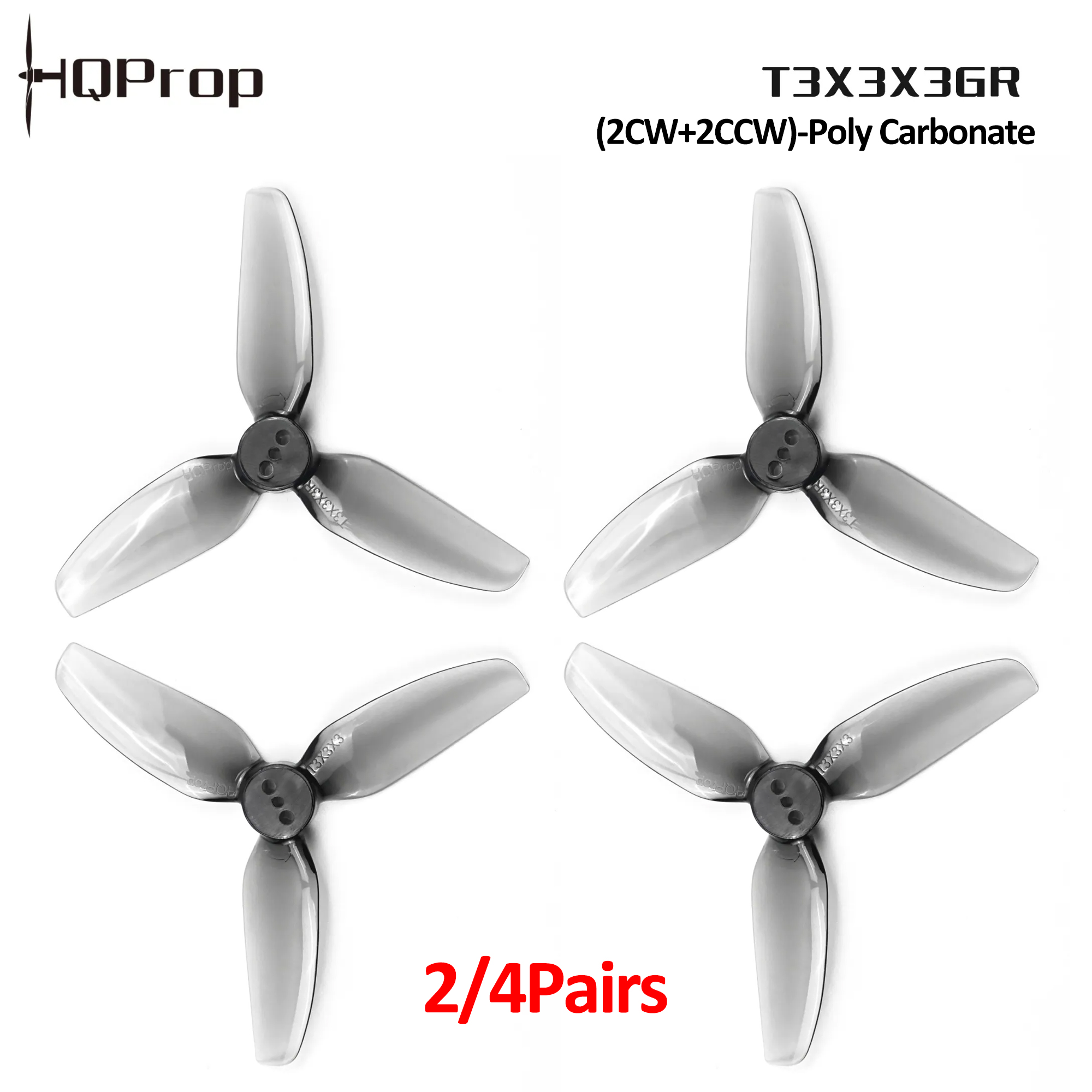 2/4 paires d'hélices HQProp T3 - Rc Helicopter Blade avis et prix